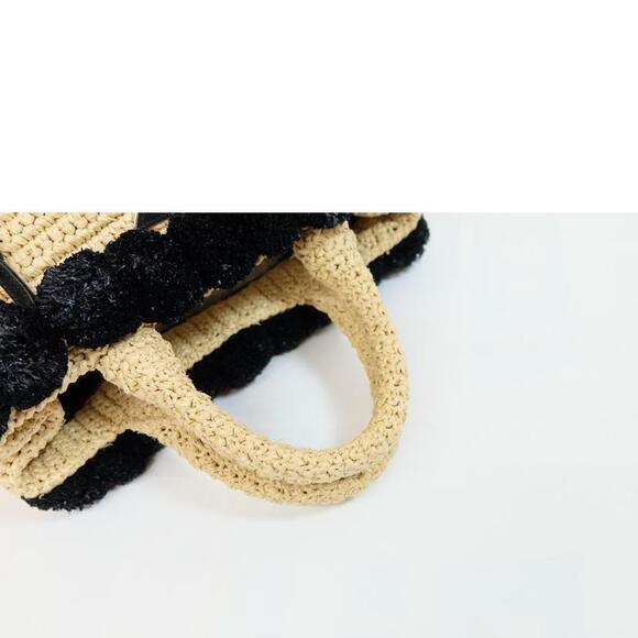 Prada Raffia Pompom Tote Bag - Picture 4 of 5